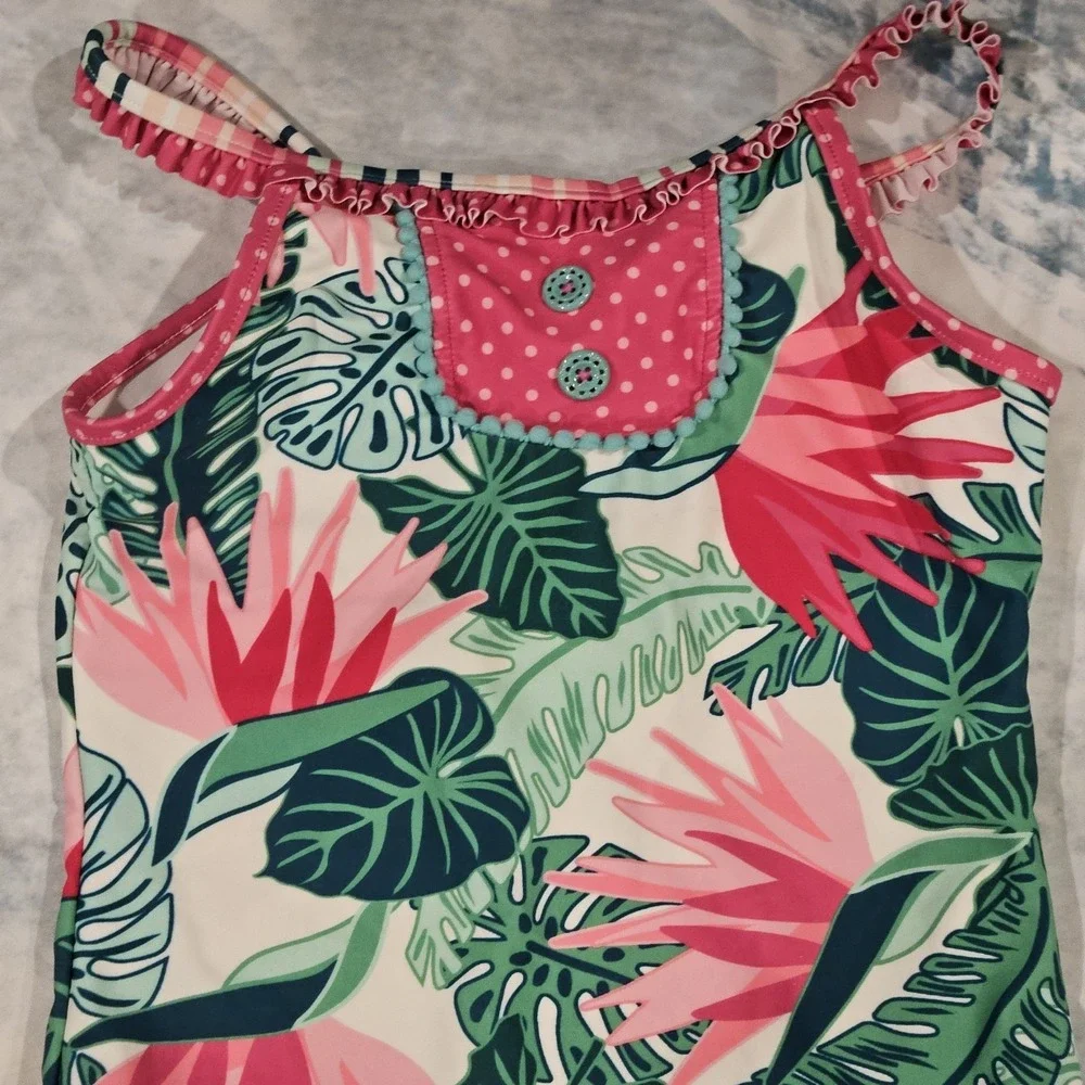 Matilda Jane Enchanted‎ Garden Under The Palms Girls Swimsuit Size 8